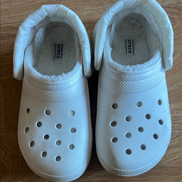 CROCS Womens White Fleece-Lined - Picture 3 of 14
